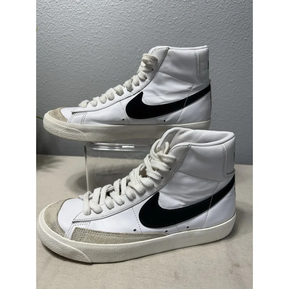 Nike Blazer Mid 77 Womens 8 White Black‎ CZ1055-100